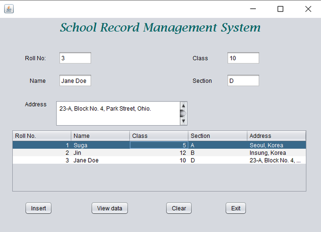 hospital management system project in java swing