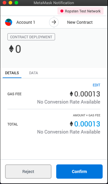 contract interaction metamask