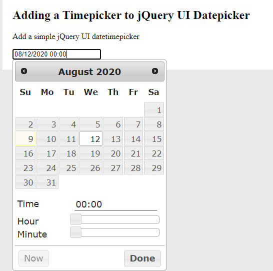 Kakadu weten drie jQuery Timepicker Plugin - GeeksforGeeks