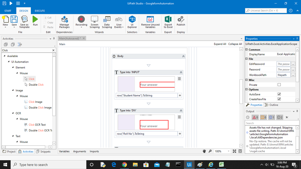 Robotic Process Automation(RPA) - Google Form Automation using UIPath ...