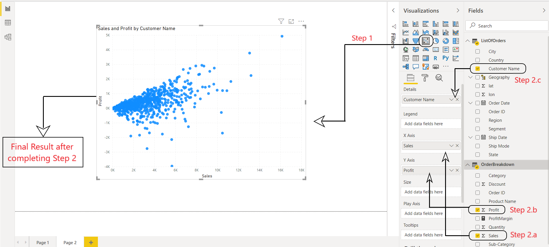 How to: Create a Scatter Plot for Your Business Intelligence