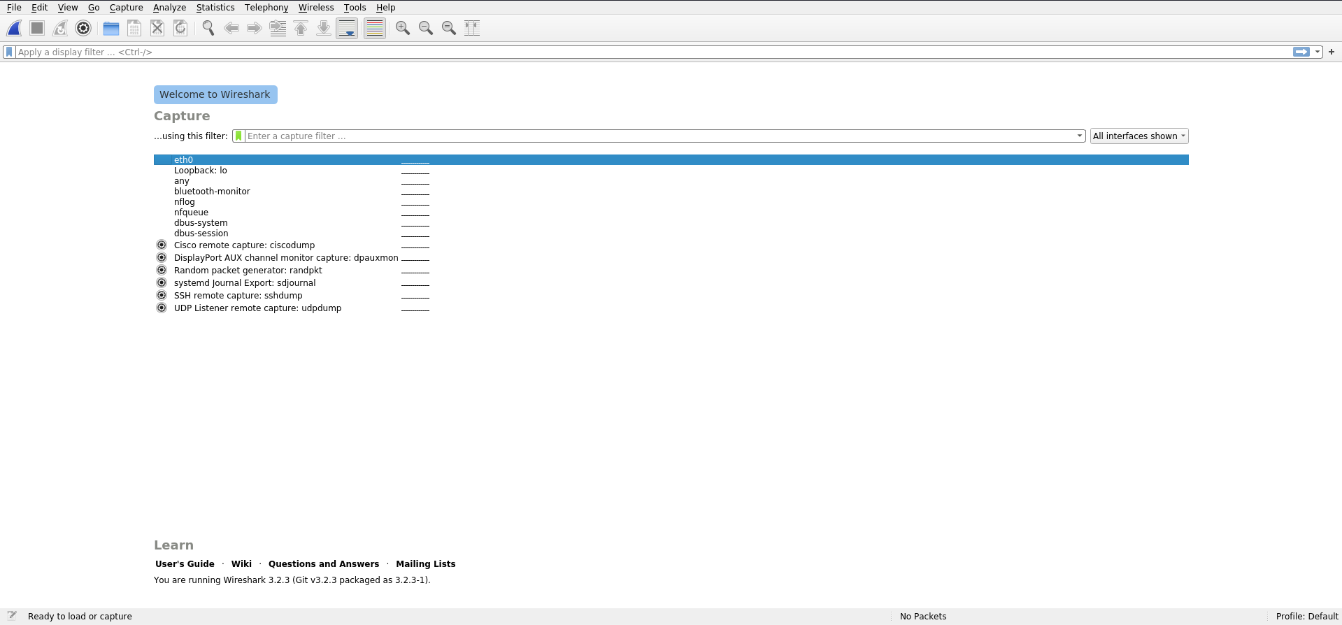 Wireshark GUI