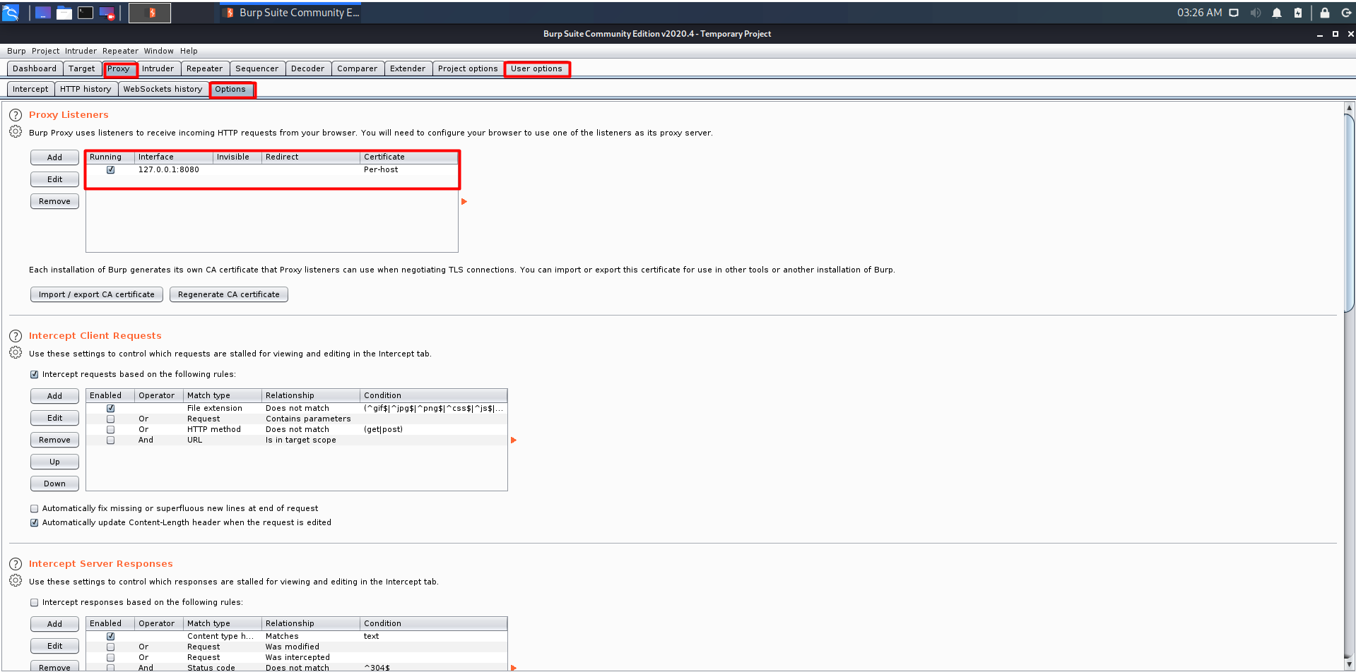 burpsuite in kali linux