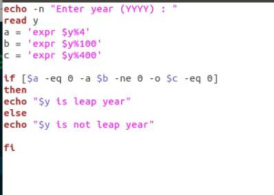 Unix Script to check leap year