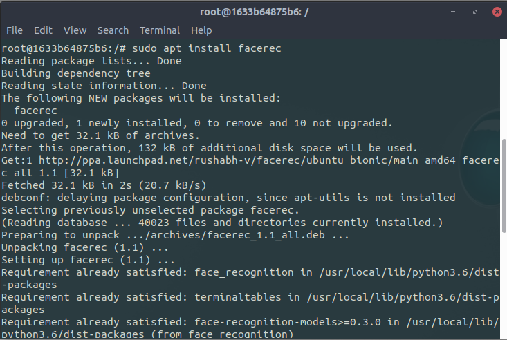 install facerec