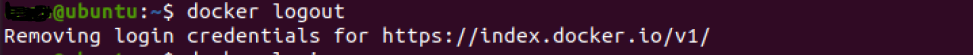 docker logout 