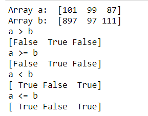 compare a to b