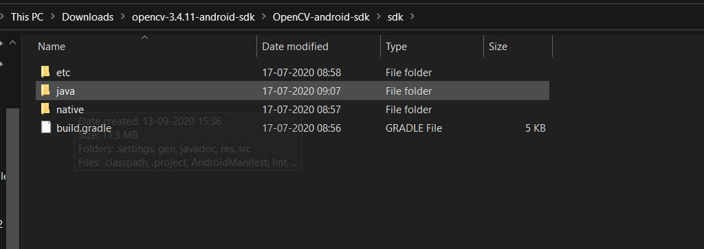 opencv android sdk download