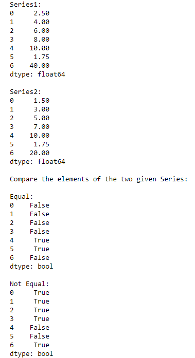 How To Compare The Elements Of The Two Pandas Series? - Geeksforgeeks