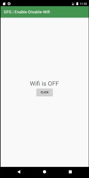 How to Programmatically Enable/Disable Wi-Fi in Android? - GeeksforGeeks