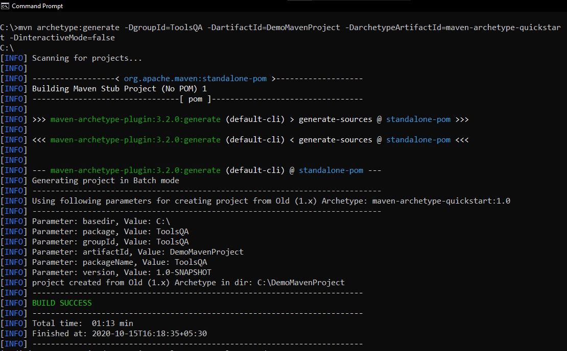 pædagog samling Slør Create a New Maven Project from Command Prompt - GeeksforGeeks