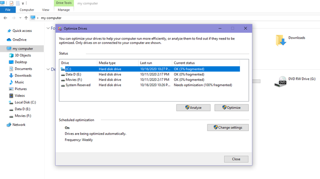 Disk Defragmentation Step 2