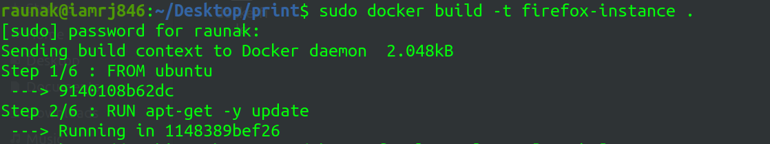 Docker build command