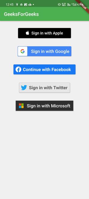 social auth buttons