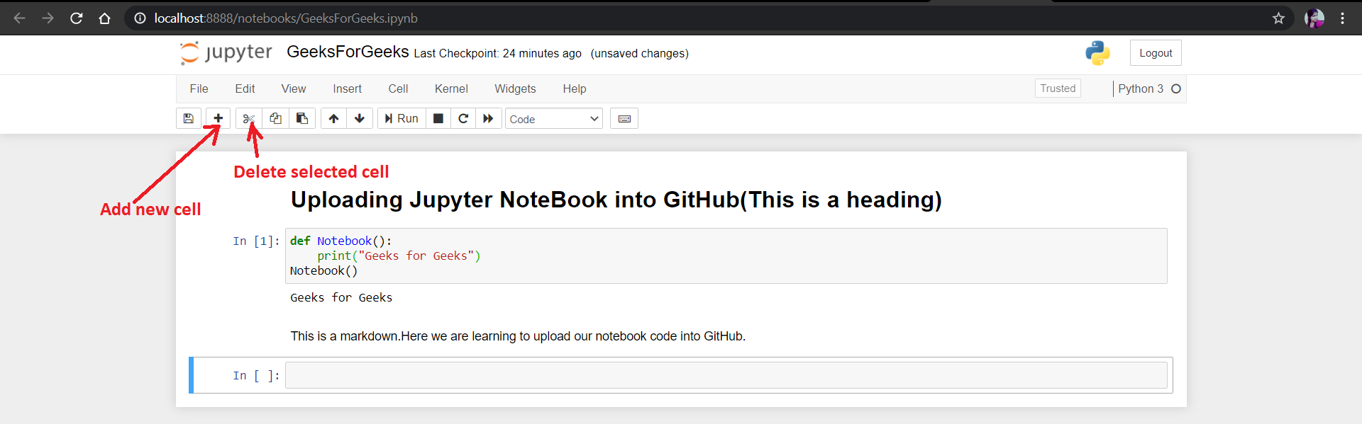 how-to-upload-project-on-github-from-jupyter-notebook-geeksforgeeks