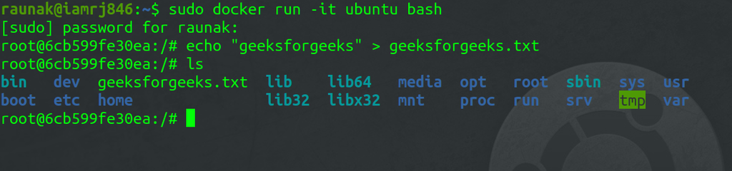 Backing up a Docker Container - GeeksforGeeks