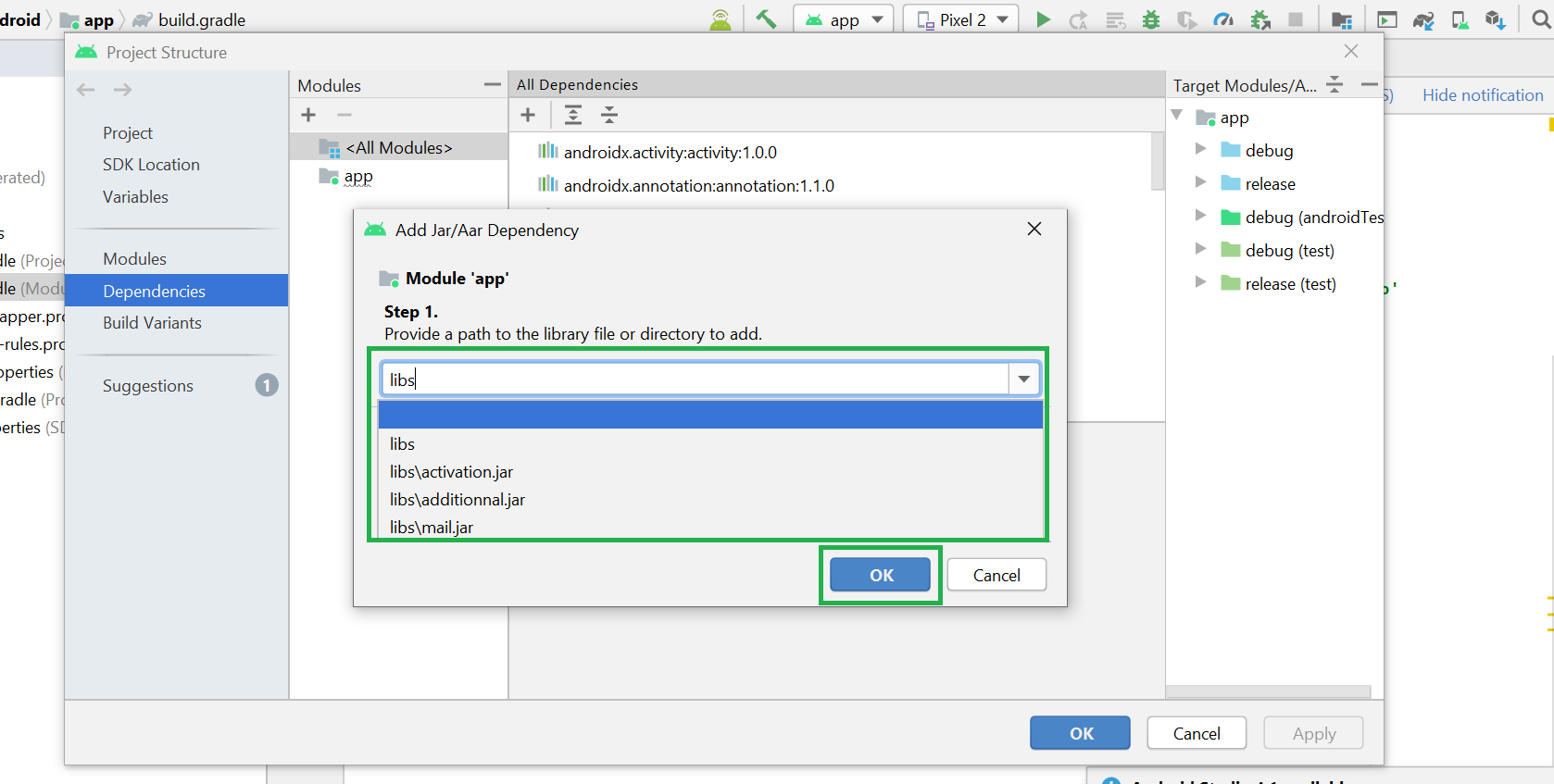 Import External JAR Files in Android Studio