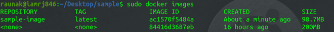 docker images