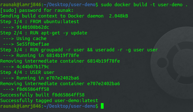 building the Docker image