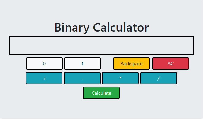 How to Create a Binary Calculator using HTML, CSS and JavaScript ...