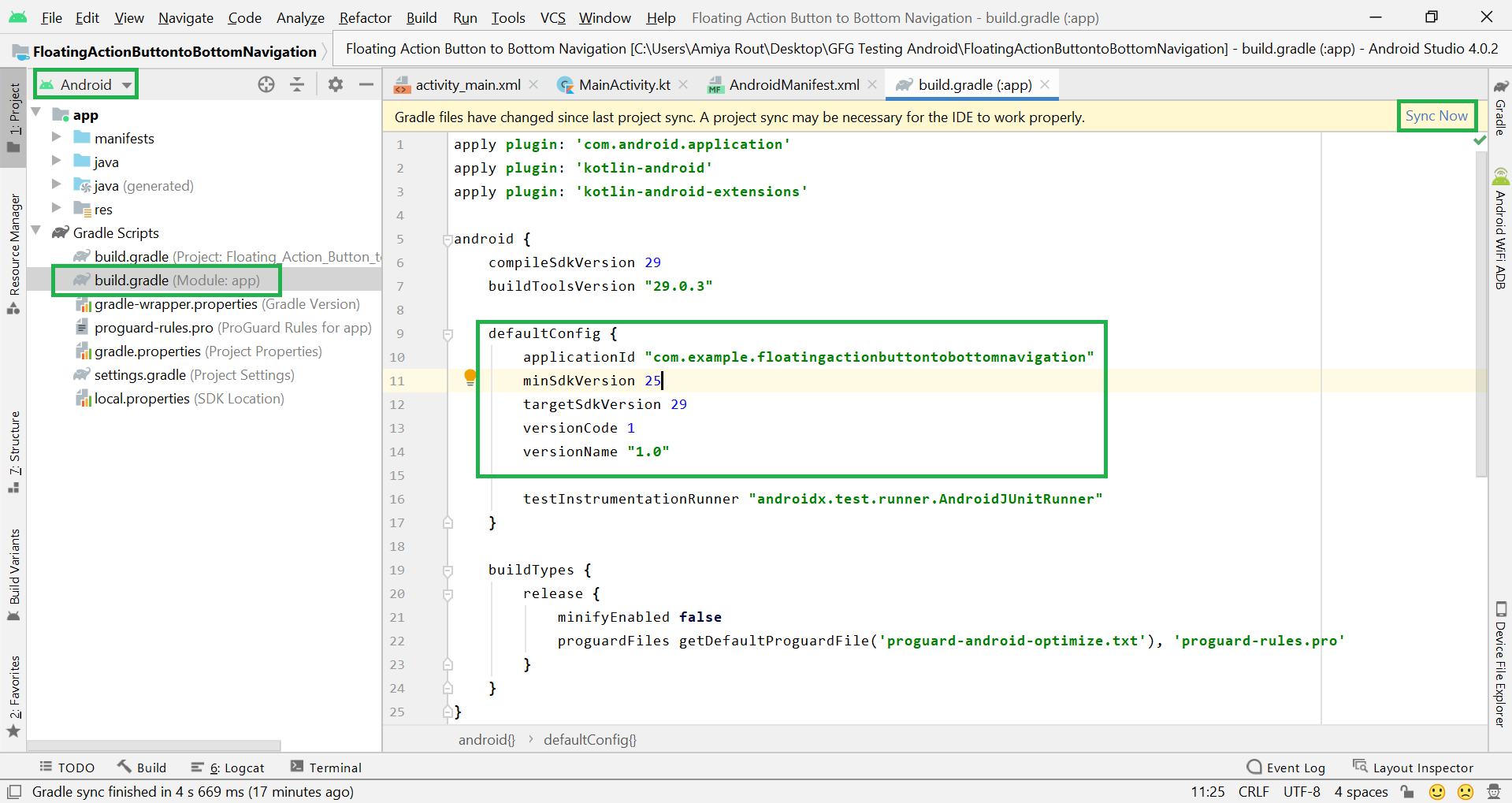 How to Change the API SDK Level in Android Studio