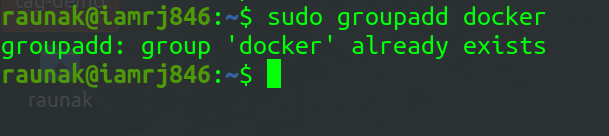 sudo usermod ag docker