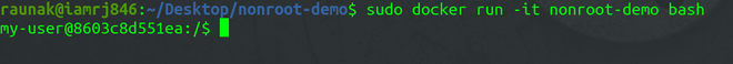 nonroot docker demo