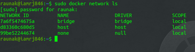  default Bridge Network