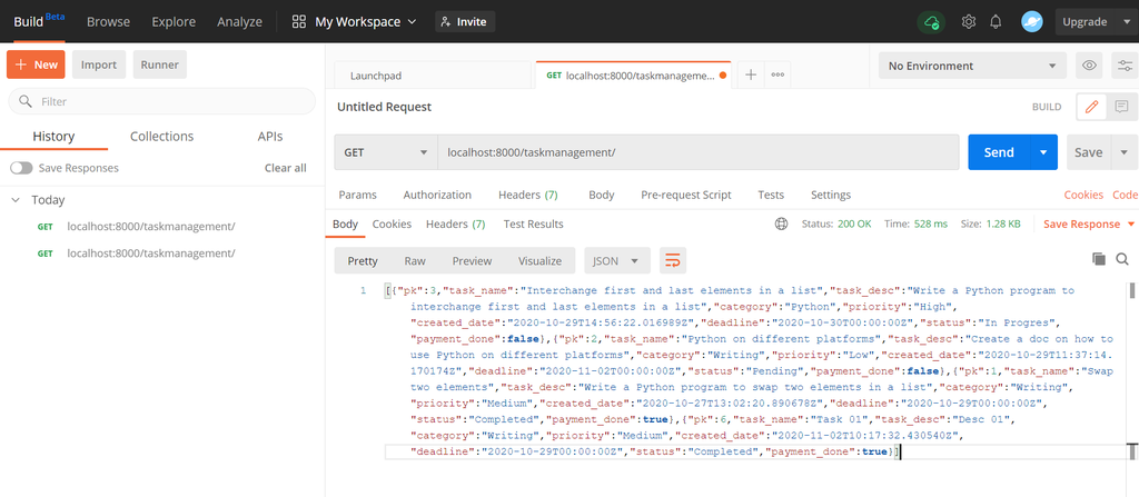 Designing a RESTful API to interact with SQLite database - GeeksforGeeks
