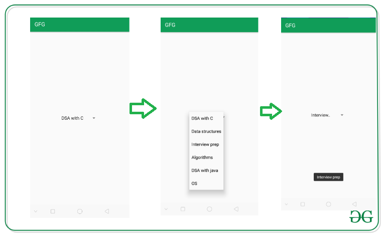 android studio spinner label