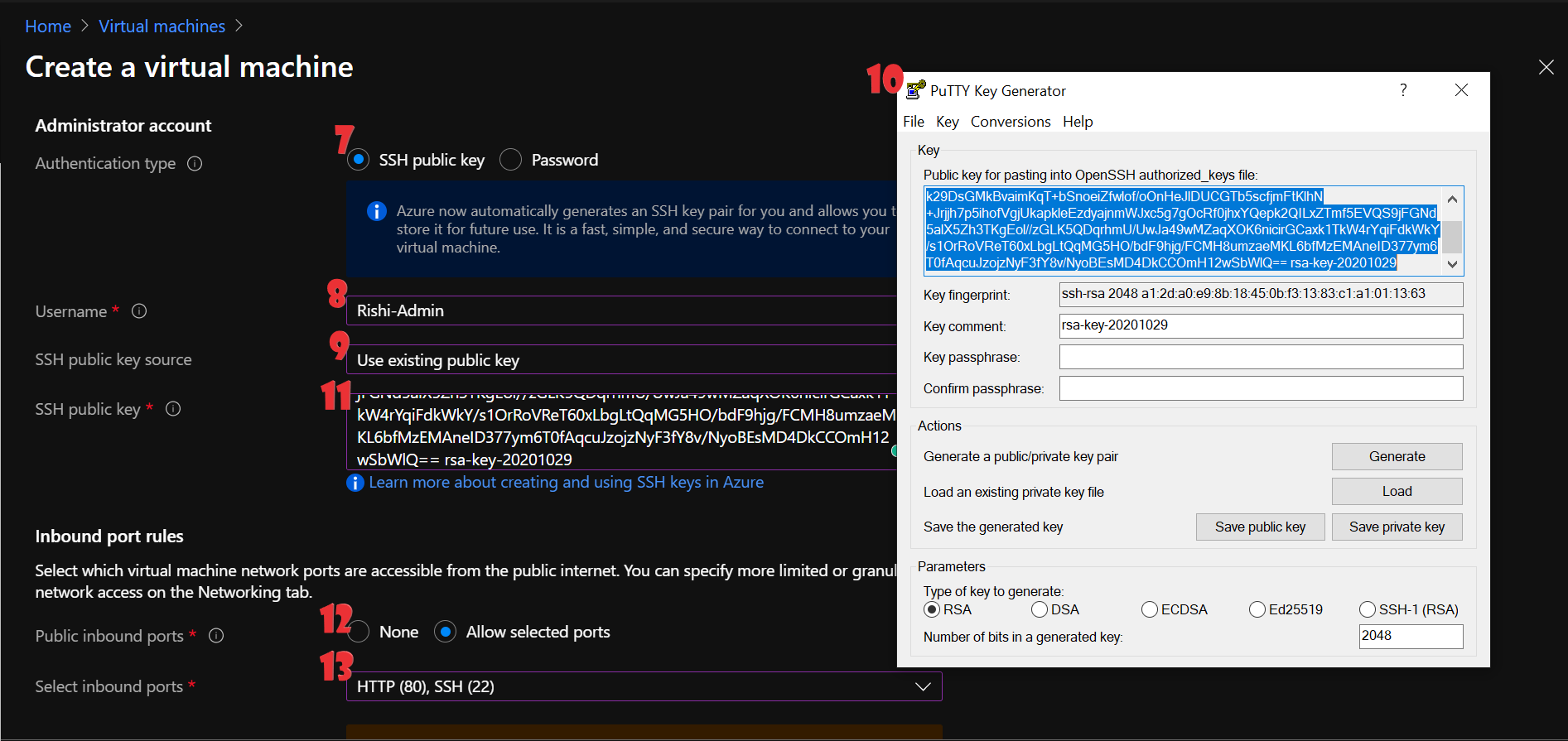 Fill out the basic details required for the virtual machine. (2)