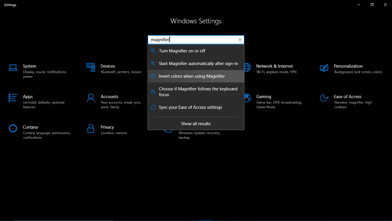 Windows 10 Shortcut to Switch Between Black & White and Color Mode