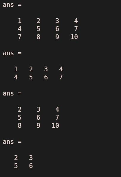 matrix assignment matlab