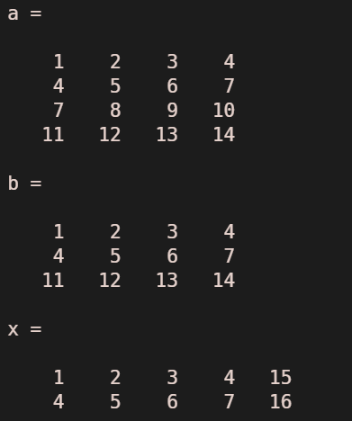 matrix assignment matlab