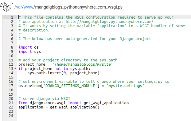 How to Deploy Django project on PythonAnywhere? - GeeksforGeeks