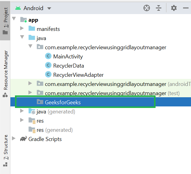 How to Create New Package Inside Src Folder in Android Studio? -  GeeksforGeeks