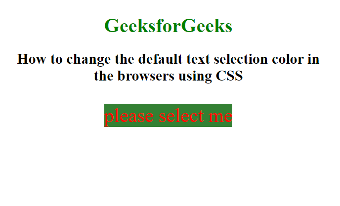 css selected text color