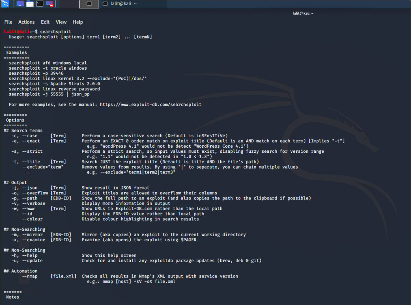 Searchsploit kali linux как пользоваться
