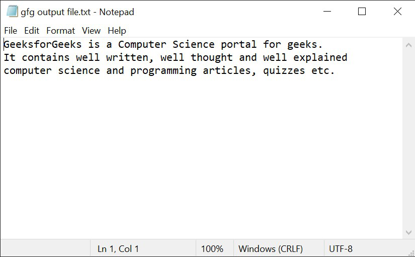 Output Generator Python.