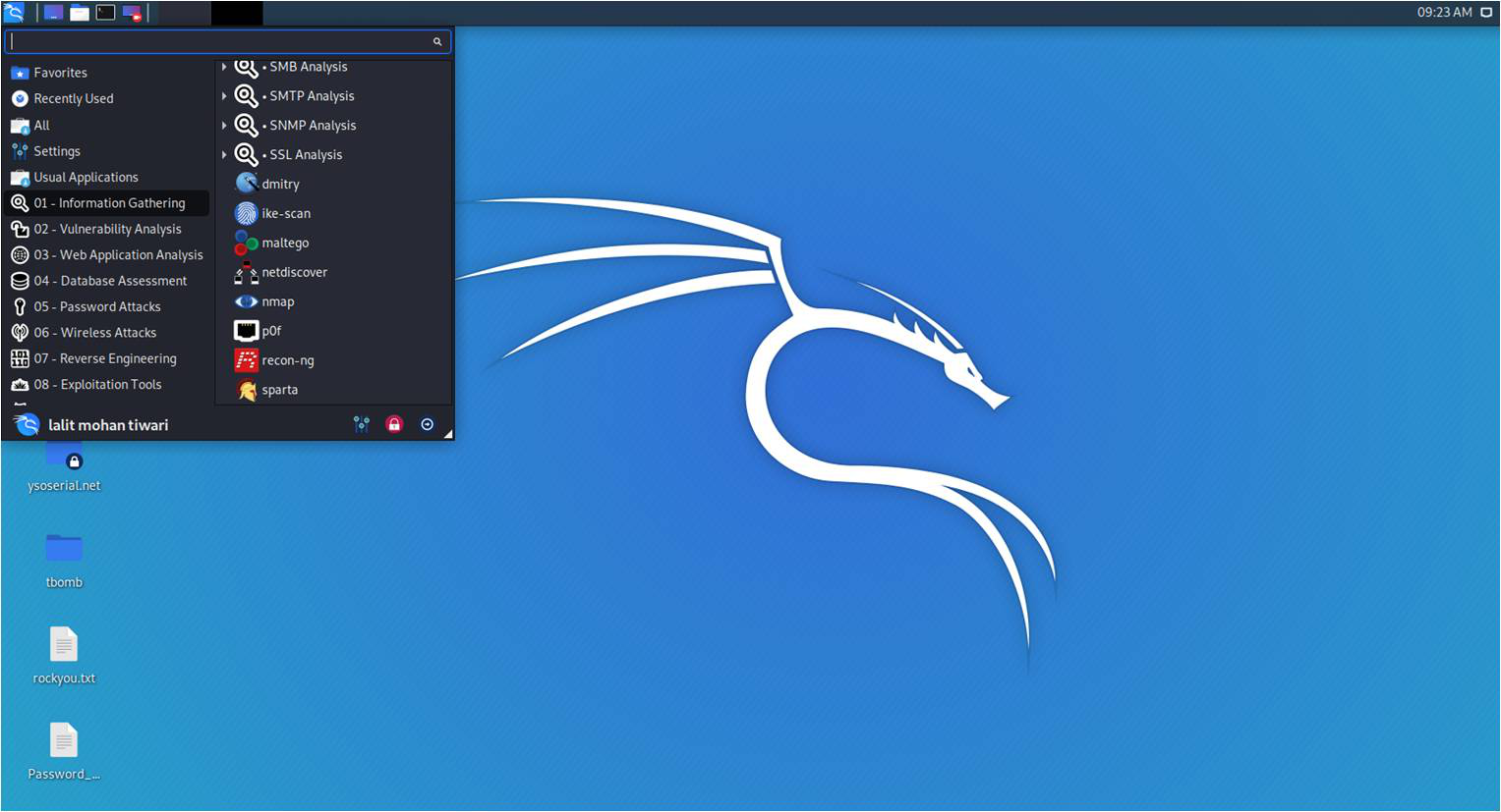 information gathering kali linux