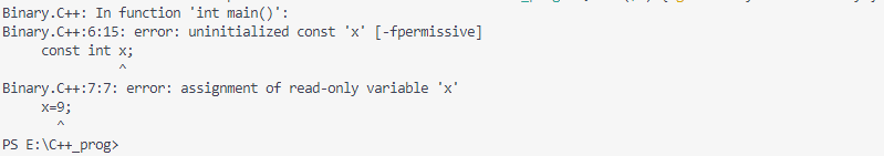 c const member variable assignment operator