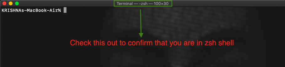 Confirm this to know whether your bash is converted to zsh shell or not