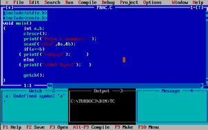 Debugging in Turbo C++ - GeeksforGeeks