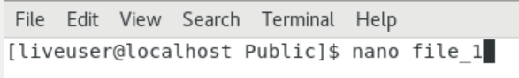 4. nano command.