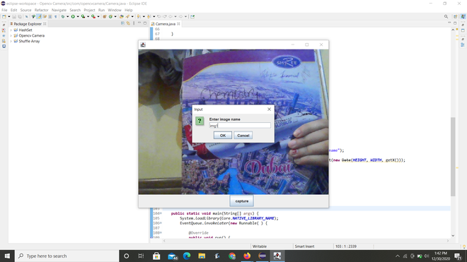 Taking a Snapshot from System Camera using OpenCV in Java - GeeksforGeeks