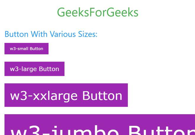 W3.CSS Button - GeeksforGeeks