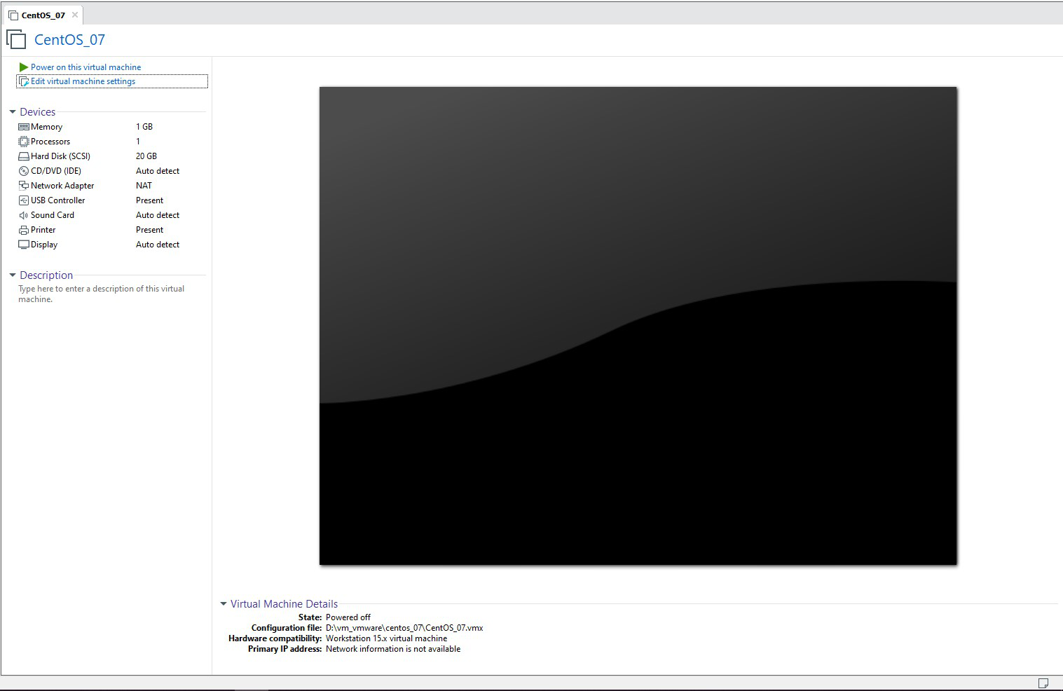 Initial configuration of my system