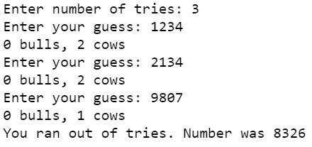 Python - Cows And Bulls Game - Geeksforgeeks