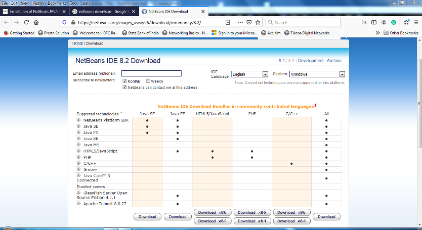 Steps of Installation of NetBeans on Windows