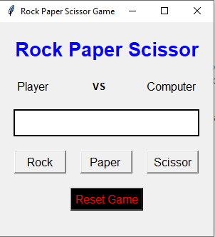 Rock Paper And Scissor Game Using Tkinter - Geeksforgeeks